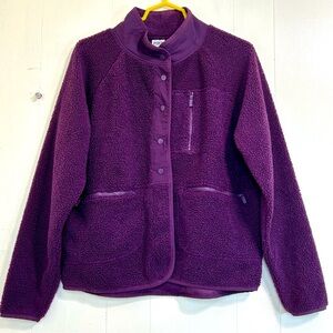 PINKVictoria’s Secret Cozy Lounge Button Closure Sleeve Sherpa Jacket Size Small